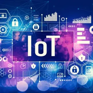 Internet of Things concept with connected devices